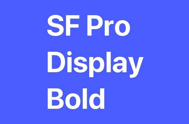 SF Pro Display Bold Font