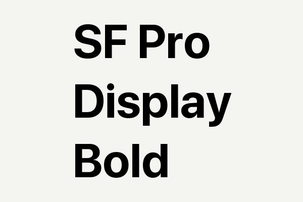 SF Pro Display Bold Font
