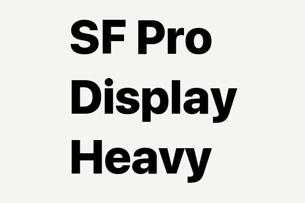 SF Pro Display Heavy Font