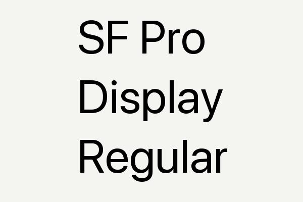 SF Pro Display Regular Font Font