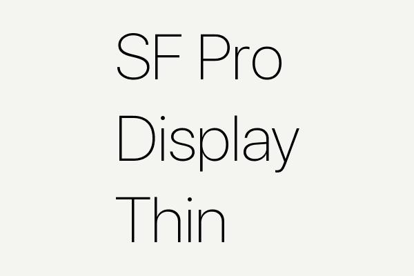 SF Pro Display Thin Font