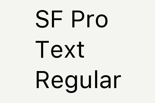 SF Pro Text Regular Font