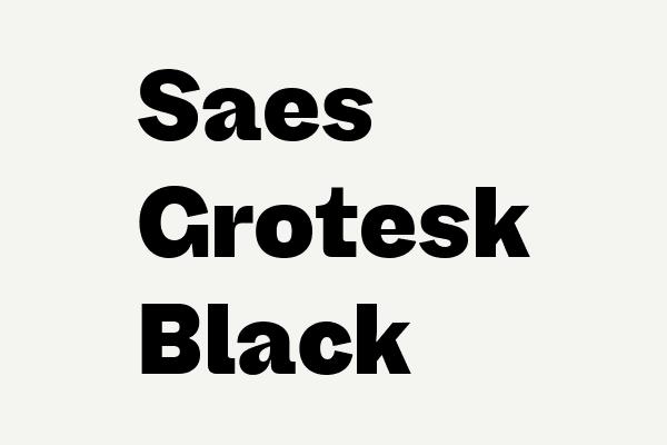 Saes Grotesk Black Font