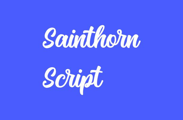 Sainthorn Script Font