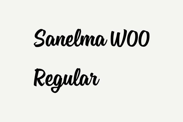 Sanelma W00 Regular Font