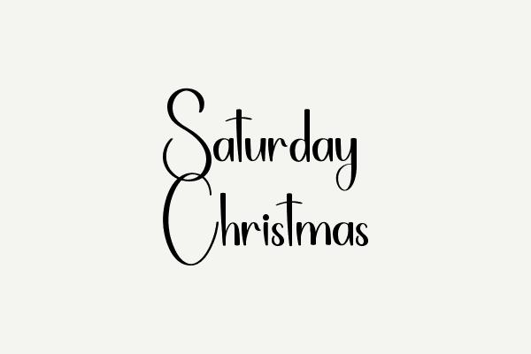 Saturday Christmas Font