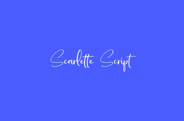 Scarlette Script Font