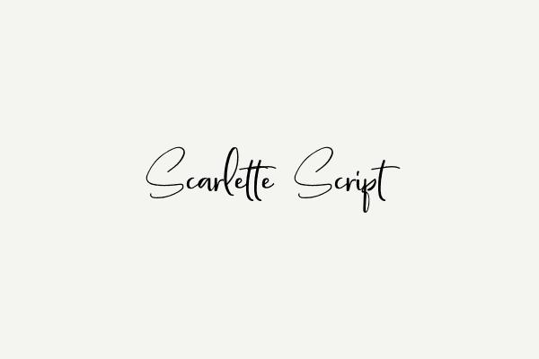 Scarlette Script Font