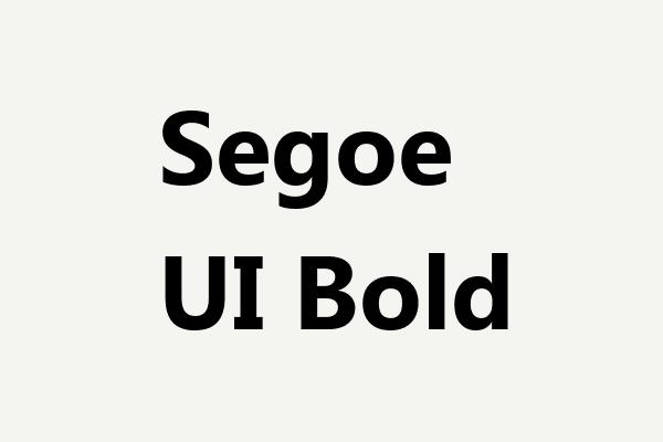 Segoe UI Bold Font