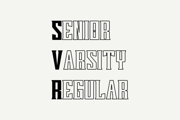 Senior Varsity Regular Font