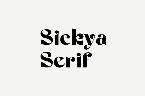 Sickya Serif Font