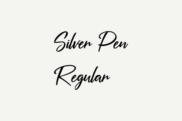 Silver Pen Regular Font