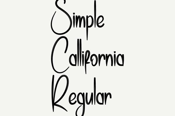 Simple Callifornia Regular Font