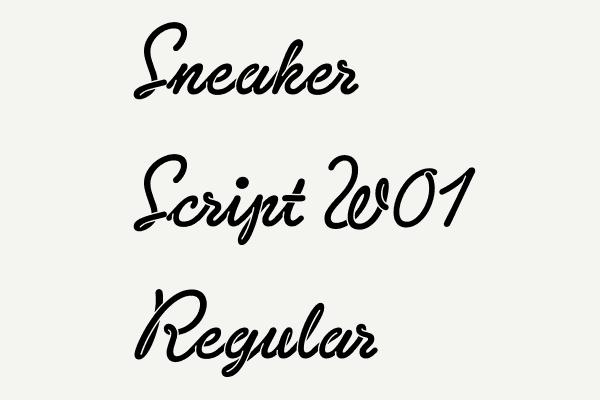 Sneaker Script W01 Regular Font