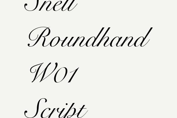 Snell Roundhand W01 Script Font