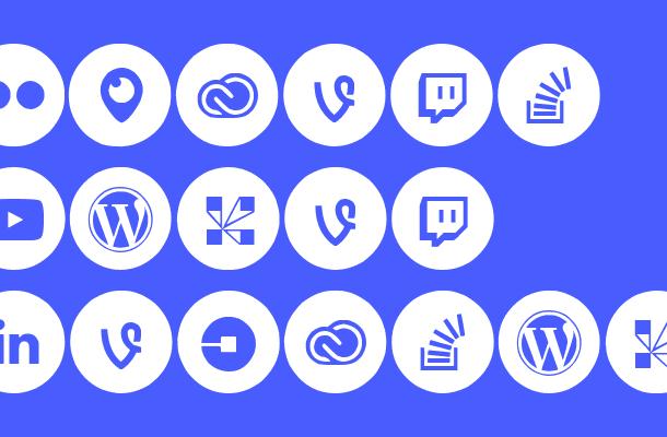 Social Media Circled Font