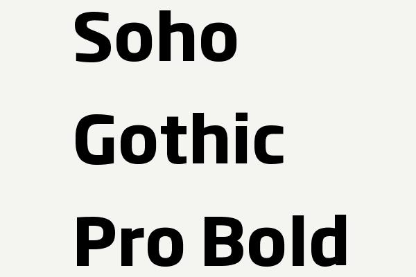 Soho Gothic Pro Bold Font