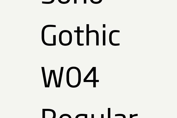 Soho Gothic W04 Regular Font