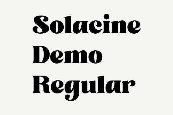 Solacine Demo Regular Font