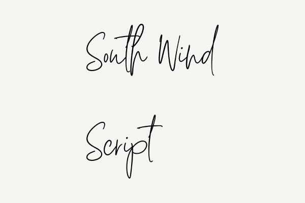 South Wind Script Font