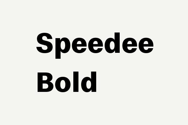 Speedee Bold Font