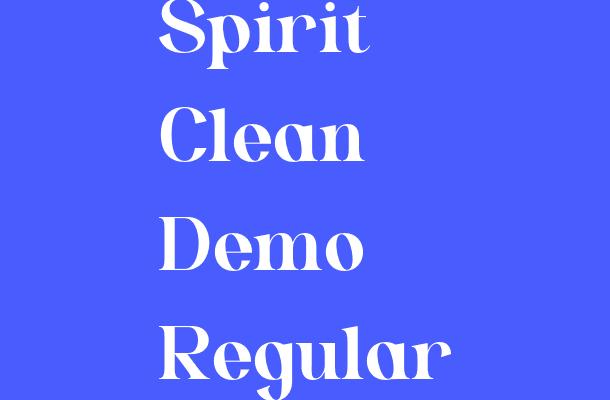 Spirit Clean Demo Regular Font