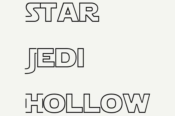 Star Jedi Hollow Font