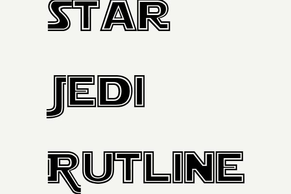 Star Jedi Outline Font