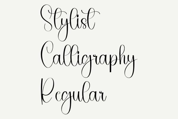 Stylist Calligraphy Regular Font