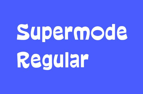 Supermode Regular Font