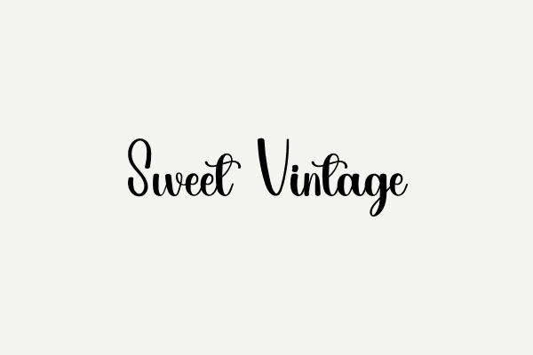 Sweet Vintage Font