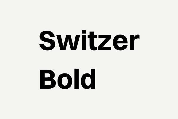 Switzer Bold Font