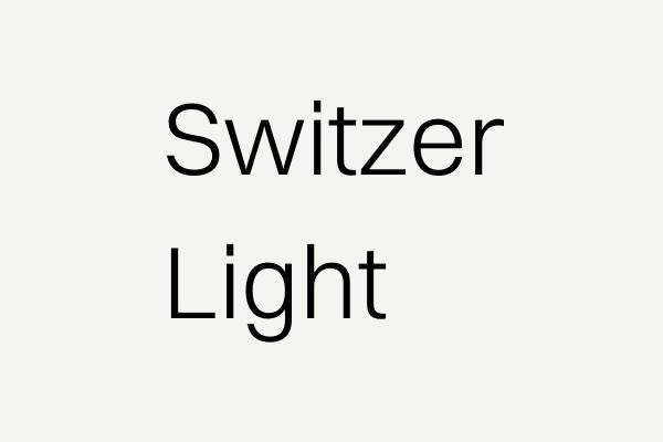 Switzer Light Font
