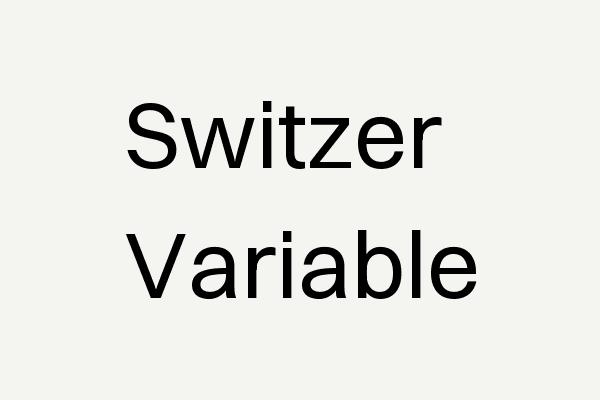 Switzer Variable Font