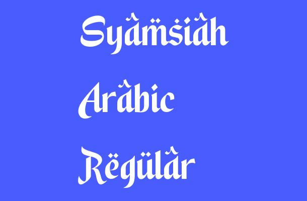 Syamsiah Arabic Regular Font