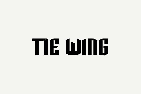 TIE Wing Font