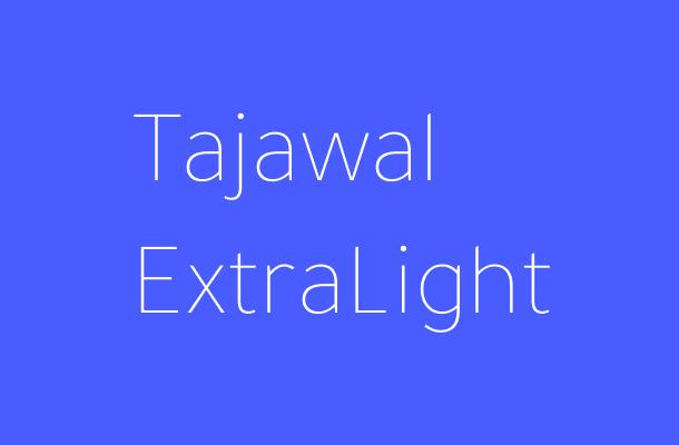 Tajawal ExtraLight Font