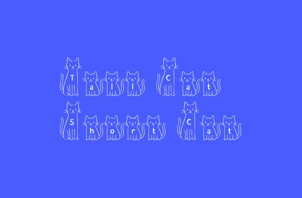 Tall Cat Short Cat Font
