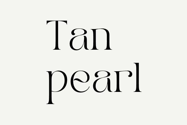 Tan pearl Font