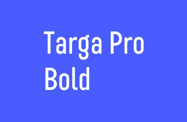 Targa Pro Bold Font
