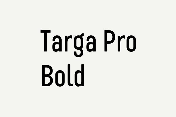 Targa Pro Bold Font