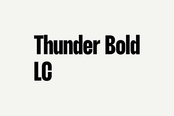 Thunder Bold LC Font