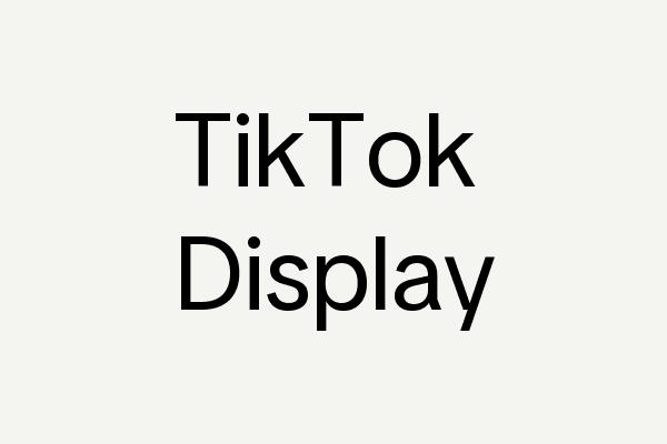 TikTok Display Font