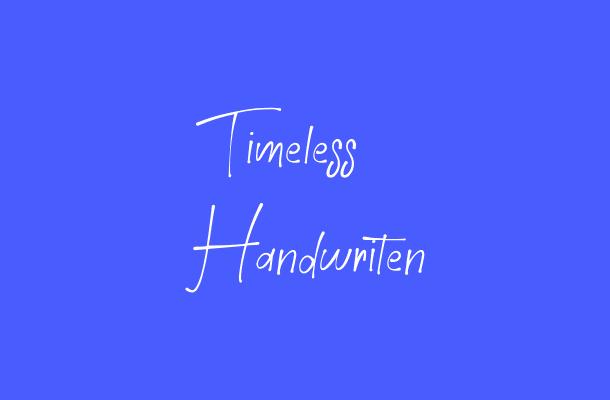 Timeless Handwriten Font