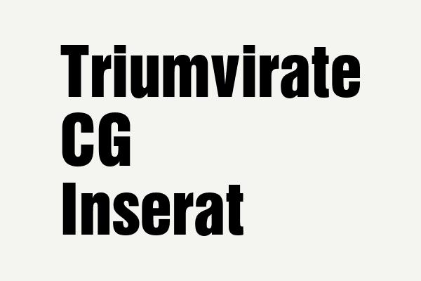 Triumvirate CG Inserat Font