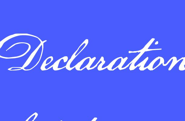 US Declaration Script Font