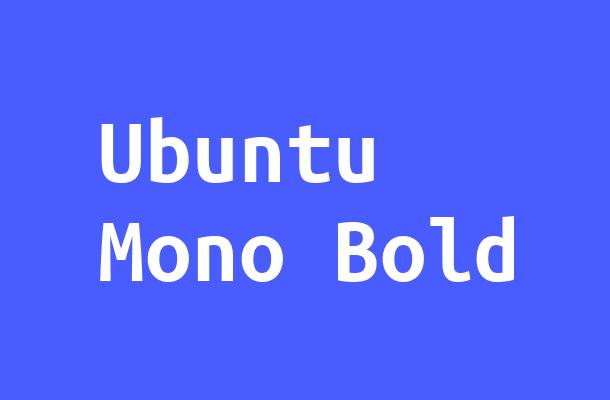 Ubuntu Mono Bold Font