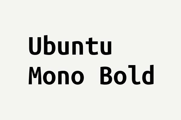 Ubuntu Mono Bold Font