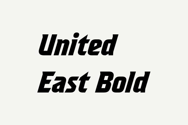 United East Bold Font