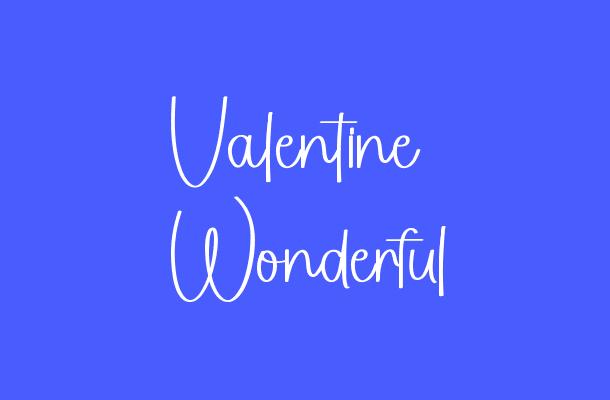 Valentine Wonderful Font